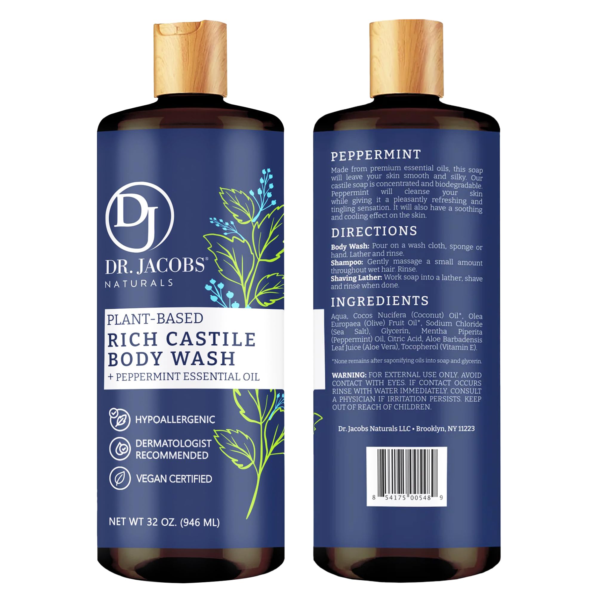 Close-up of peppermint castile lather showing soothing aroma.