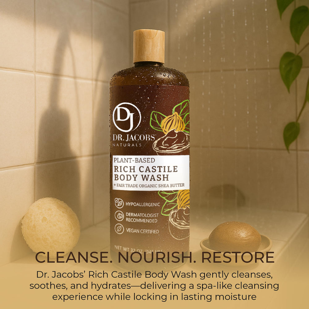 DR. JACOBS NATURALS pump dispenser closeup for easy daily use.