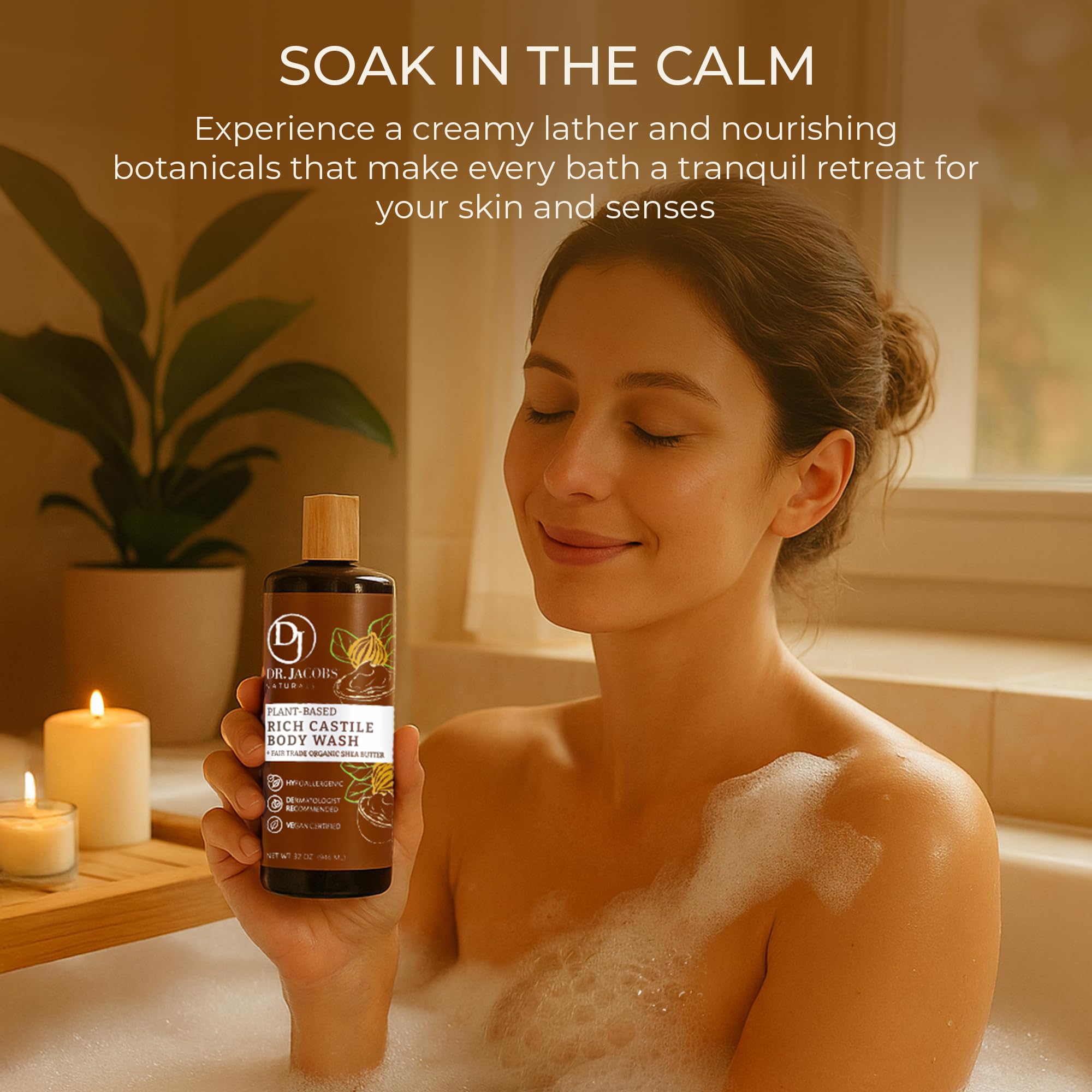 Dr. Jacobs Naturals coconut and olive oil blend for gentle cleansing.