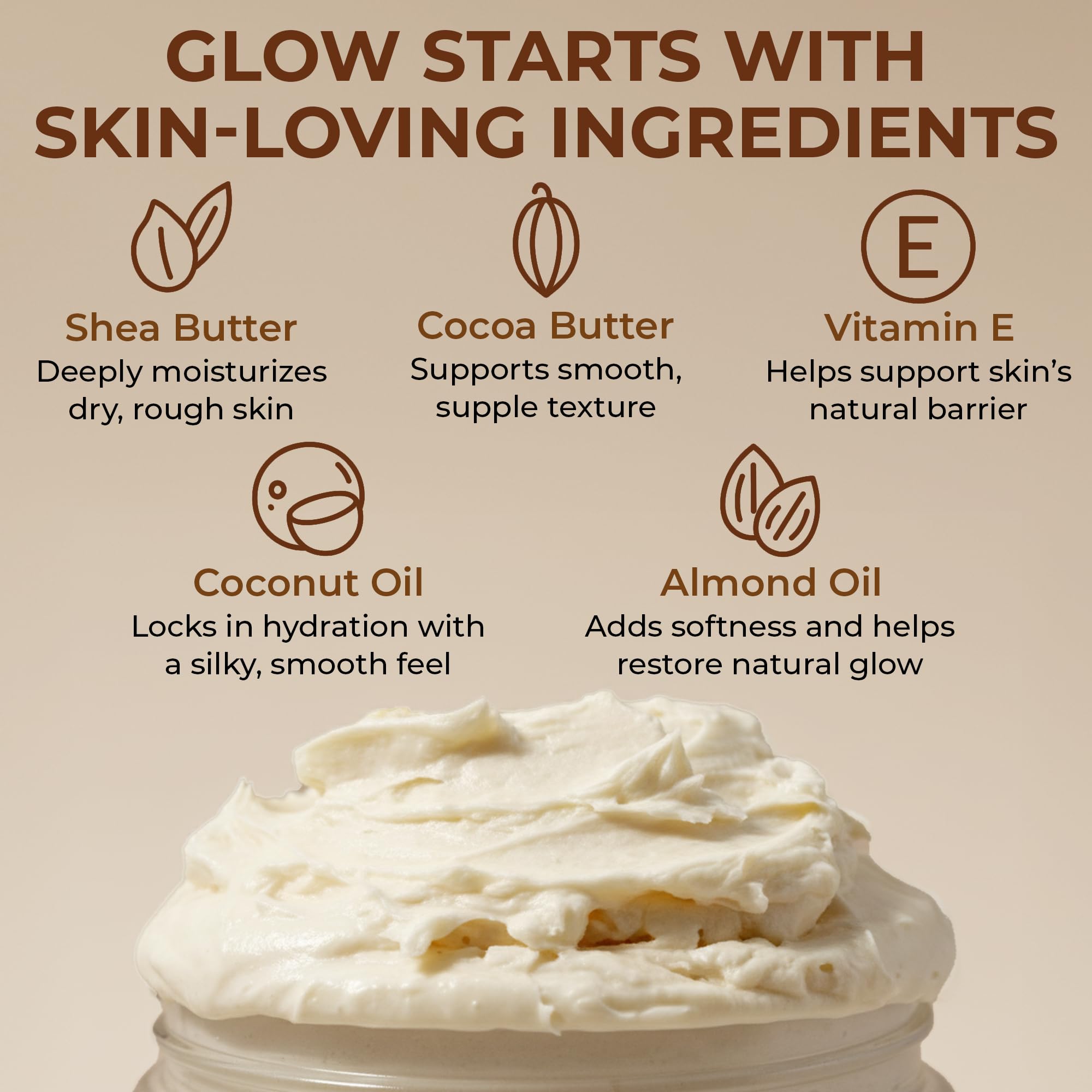 Dr. Jacobs Naturals Shea Souffle Butter apply-on-arm demonstrating versatile use