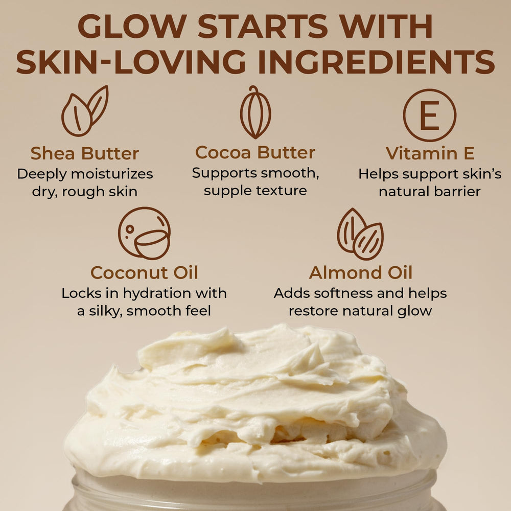 Dr. Jacobs Naturals Shea Souffle Butter apply-on-arm demonstrating versatile use