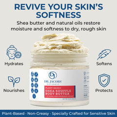 Dr. Jacobs Naturals Shea Soufflé texture closeup shows airy whipped feel