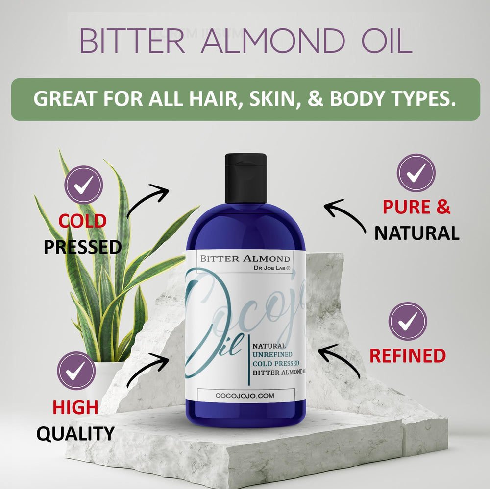 Dr Joe Lab Bitter Almond Oil dropper bottle, fast-absorbing.