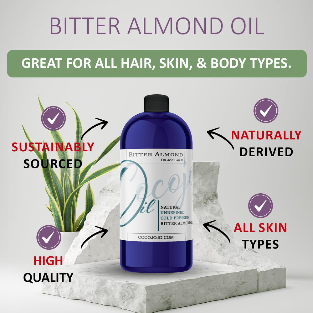 Dr Joe Lab Bitter Almond Oil pours smoothly for easy application.