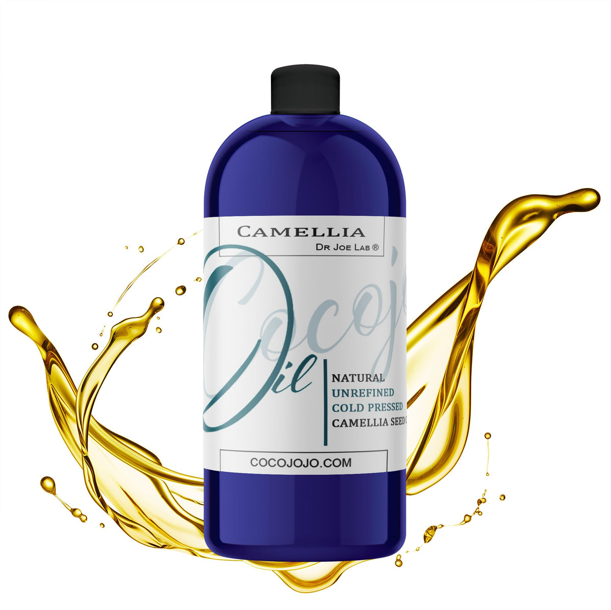 Dr Joe Lab Camellia Seed Oil bottle 32oz for versatile skin and hair care.