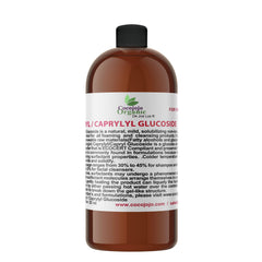 Dr Joe Lab Capryl Glucoside bottle closeup, plant-derived surfactant for gentle cleansers.