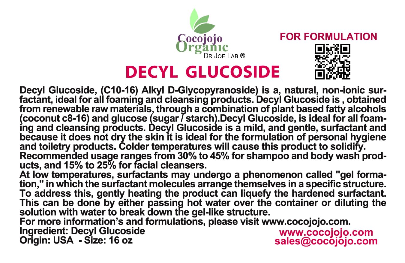 Dr Joe Lab Decyl Glucoside shampoo demonstrates versatile cosmetic cleansing base