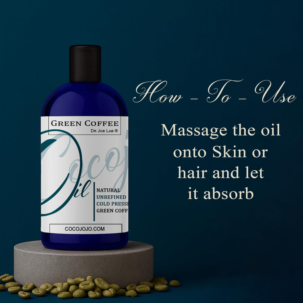 Dr Joe Lab Green Coffee Bean Oil applied to the face for gentle care