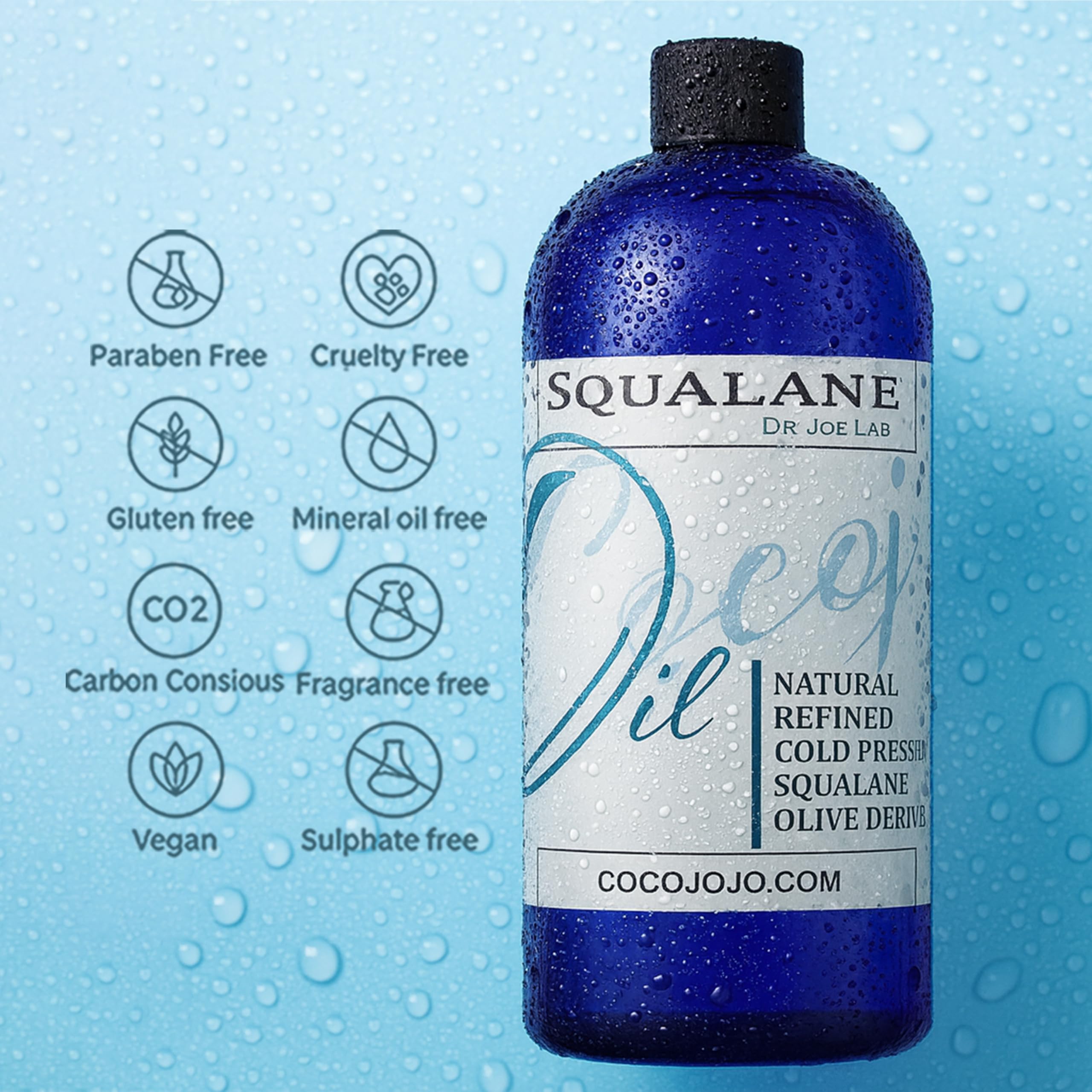 Dr Joe Lab Squalane Emballage Premium : packaging soigné et naturel.