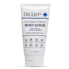DR. LIFT antibacterial scrub bottle with lavender for balanced, refreshed skin.