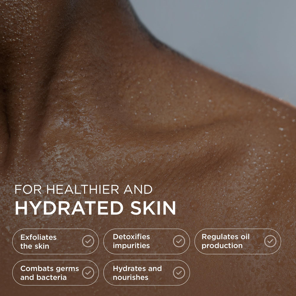 Lavender aroma from DR. LIFT scrub enhances calming shower experience.