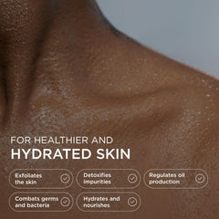 Lavender aroma from DR. LIFT scrub enhances calming shower experience.
