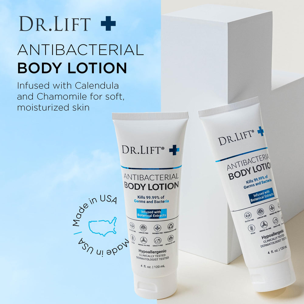 DR. LIFT non-greasy absorption leaves skin refreshed after shower.