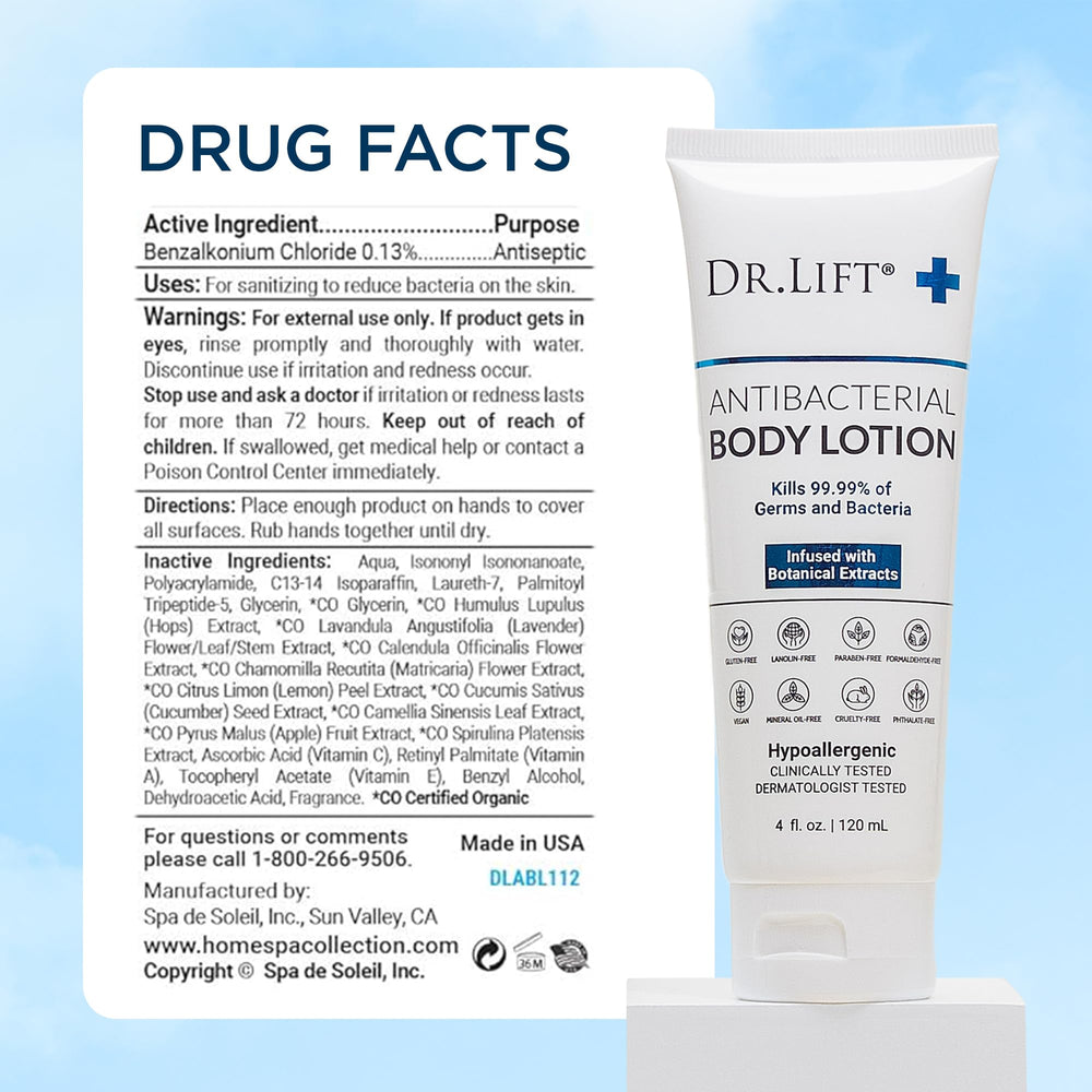 DR. LIFT vegan and paraben-free formula for clean beauty.