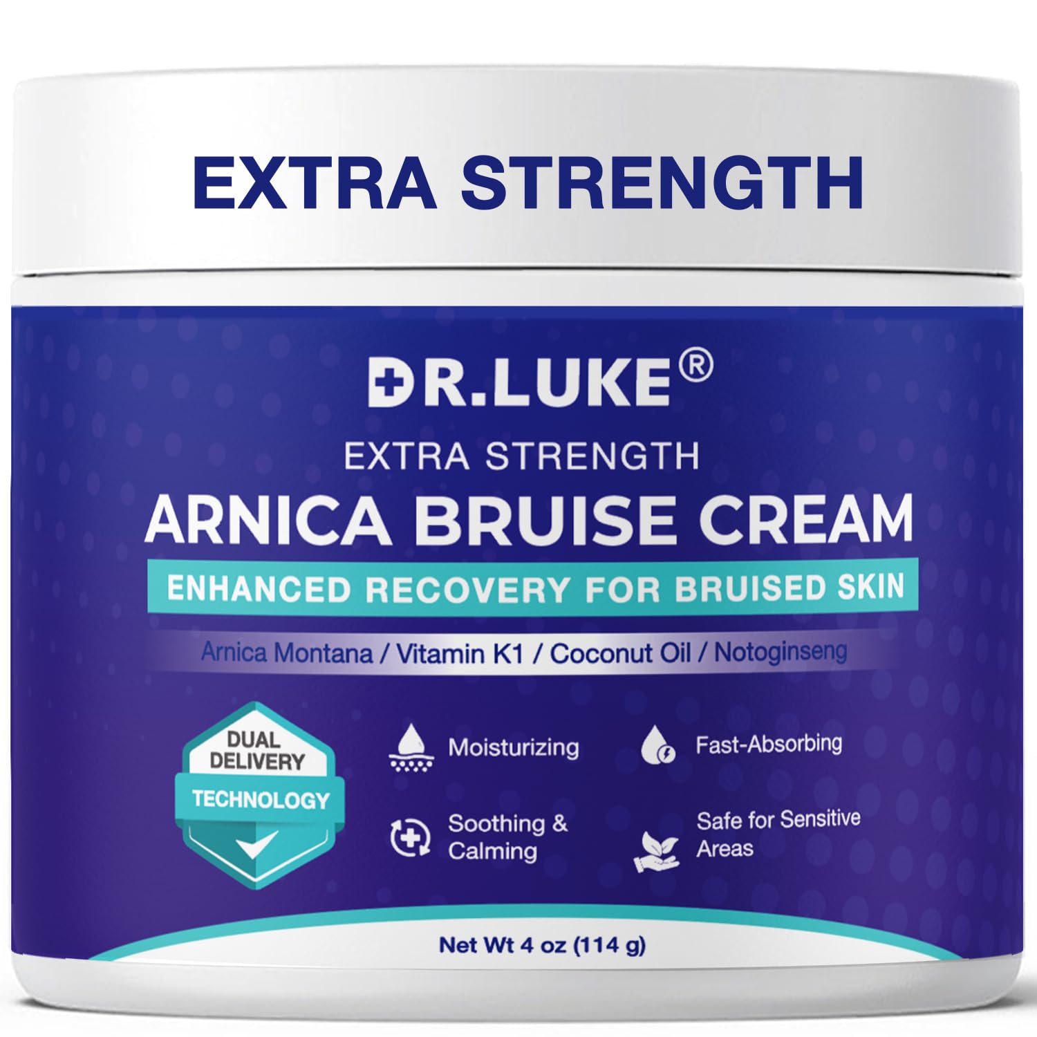 Dr. Luke Arnica Bruise Cream bottle pour for quick topical application