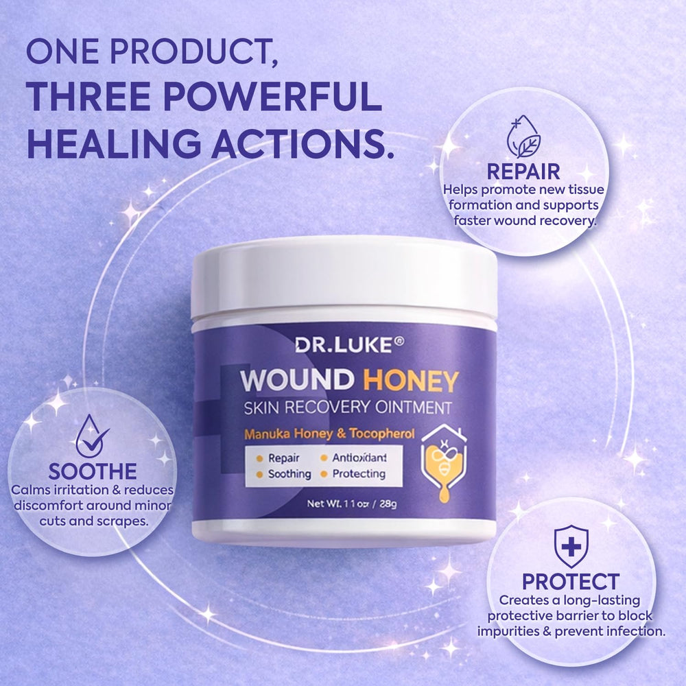 Dr. Luke Manuka Honey Wound Gel allantoin 0-5 percent on label.