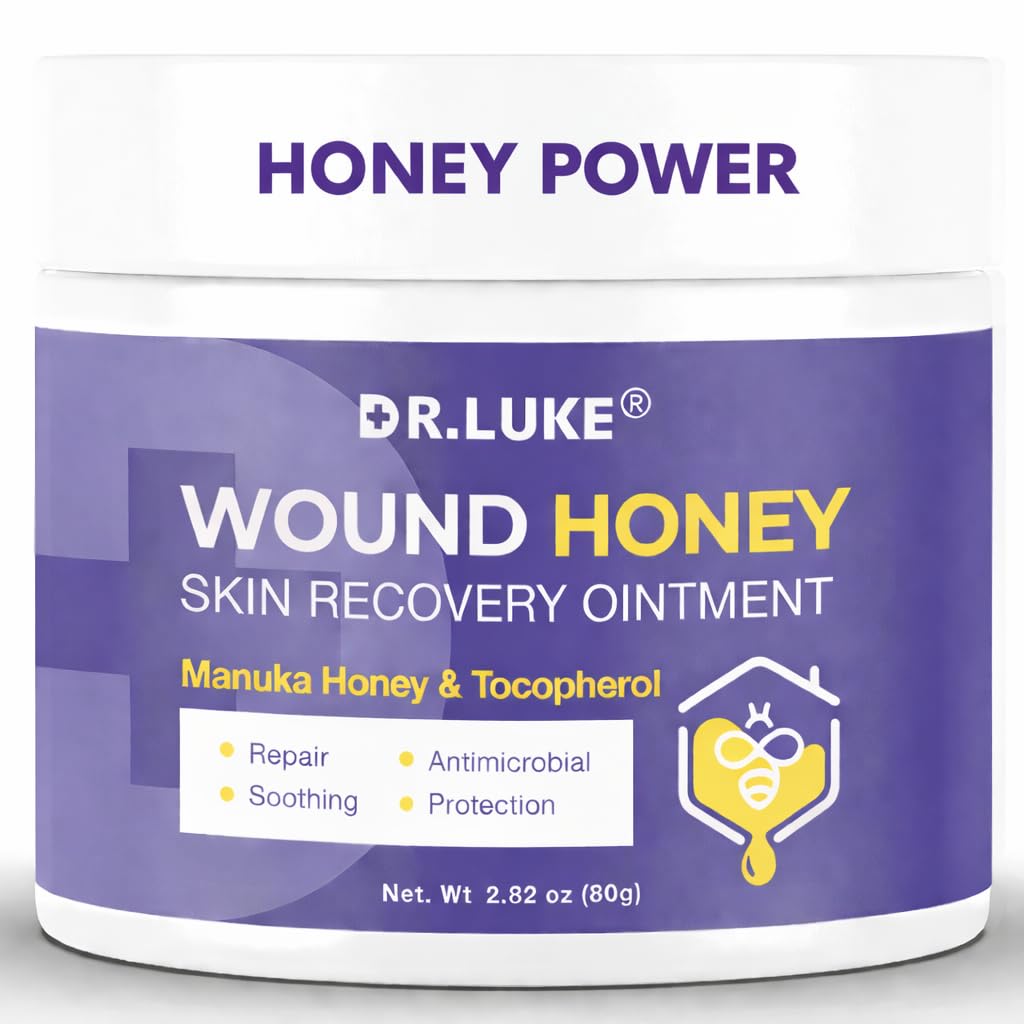 Dr. Luke Manuka Honey Wound Gel packaging shown for convenient daily skin protection.