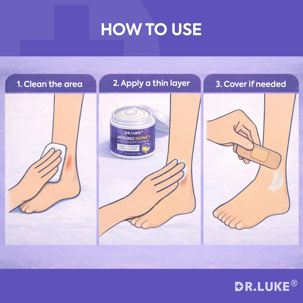 Dr. Luke Manuka Honey Wound Gel vitamin E presence shown for skin comfort.