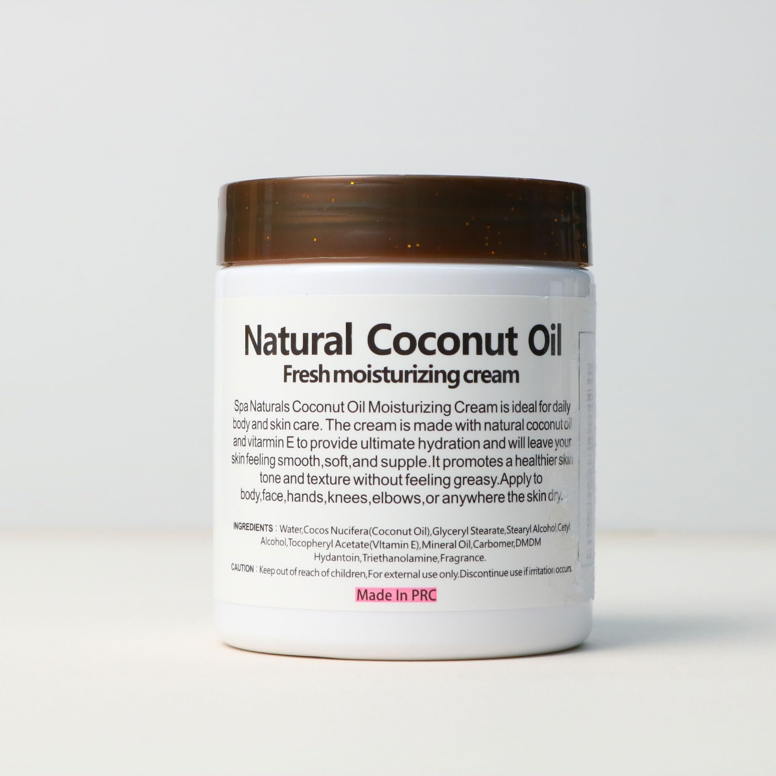 DR MEINAIER coconut oil moisturizer on vanity shelf ready for daily routine.