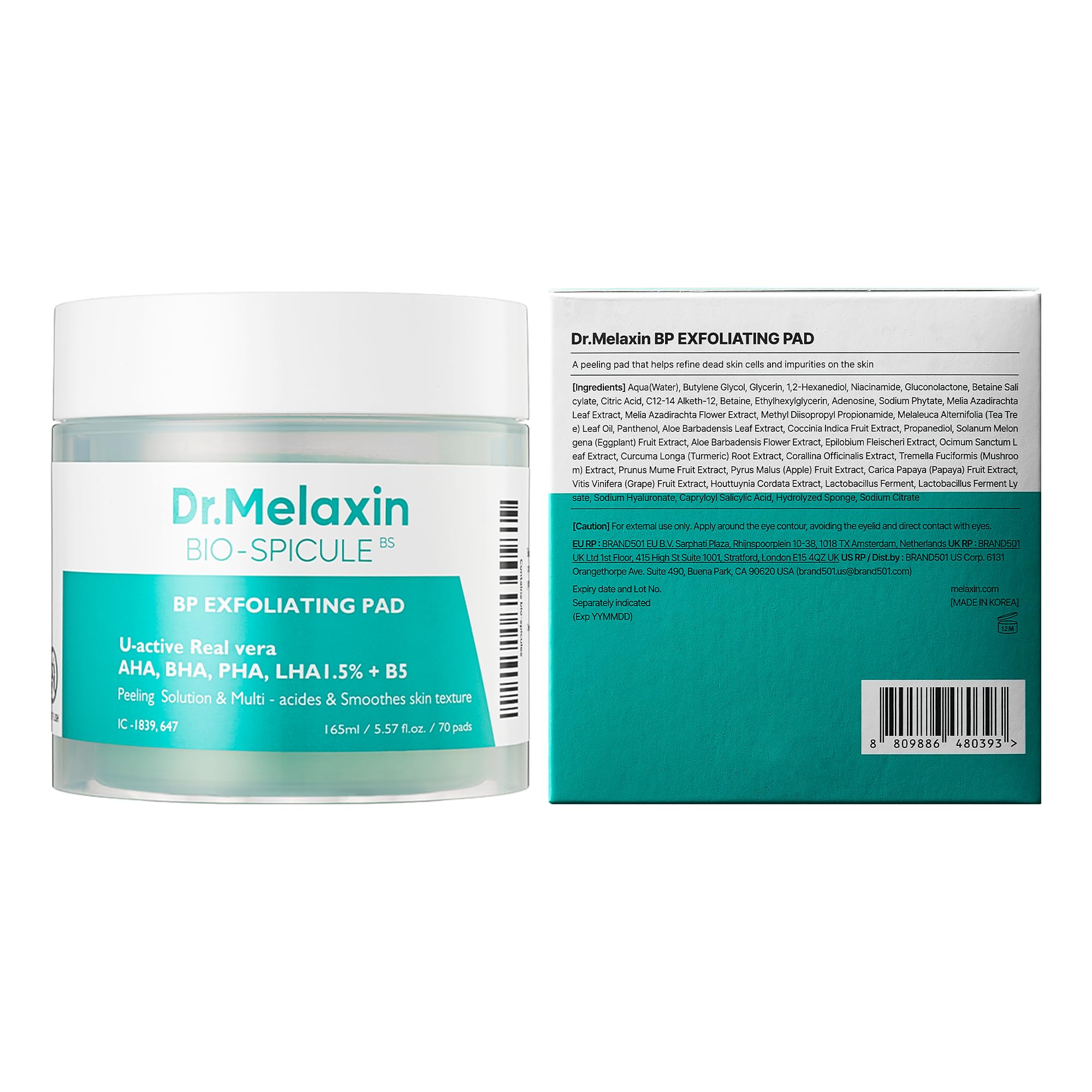 Dr.Melaxin BP routine shot depicting consistent exfoliation in daily skincare.