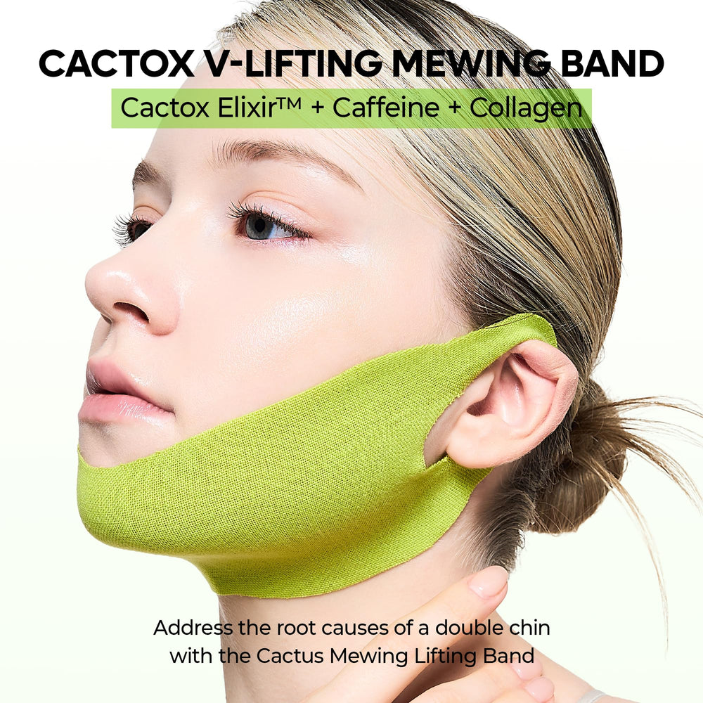 Dr.Melaxin Cactox V-Lifting Mewing Band cooling touch provides refreshing relief.