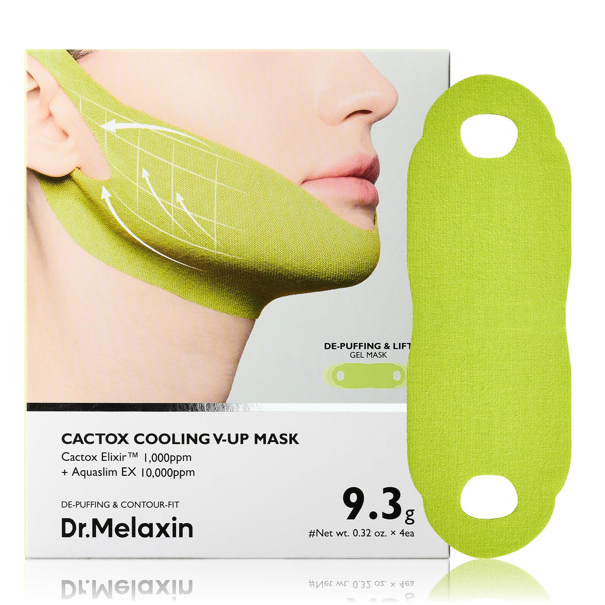 Dr.Melaxin Cactox V-Lifting Mewing Band on the face for a gentle lift.