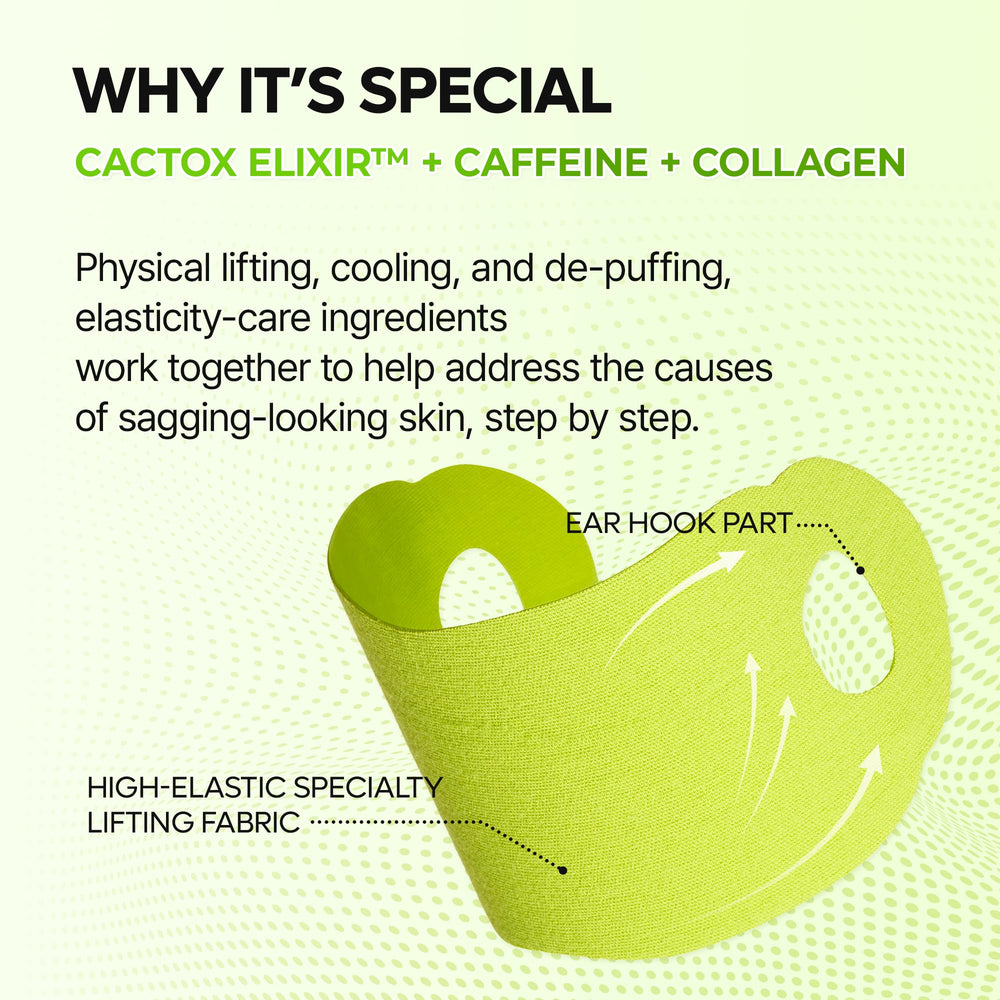 Dr.Melaxin Cactox V-Lifting Mewing Band demonstrates pore-tightening potential around jaw.