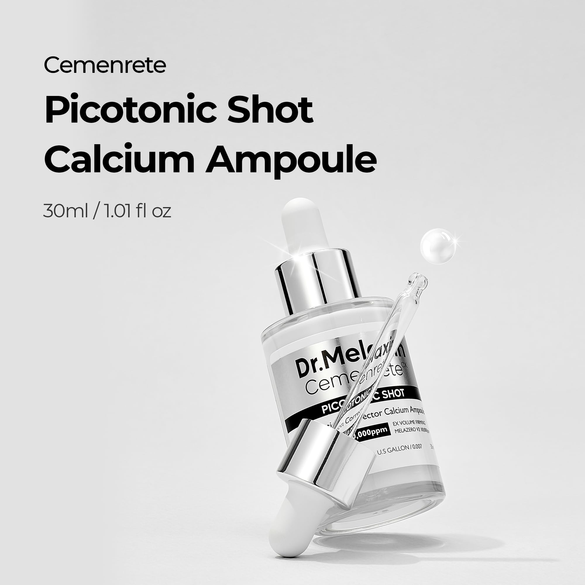 Dr.Melaxin Cemenrete Shot dropper delivering precise application for even tone.