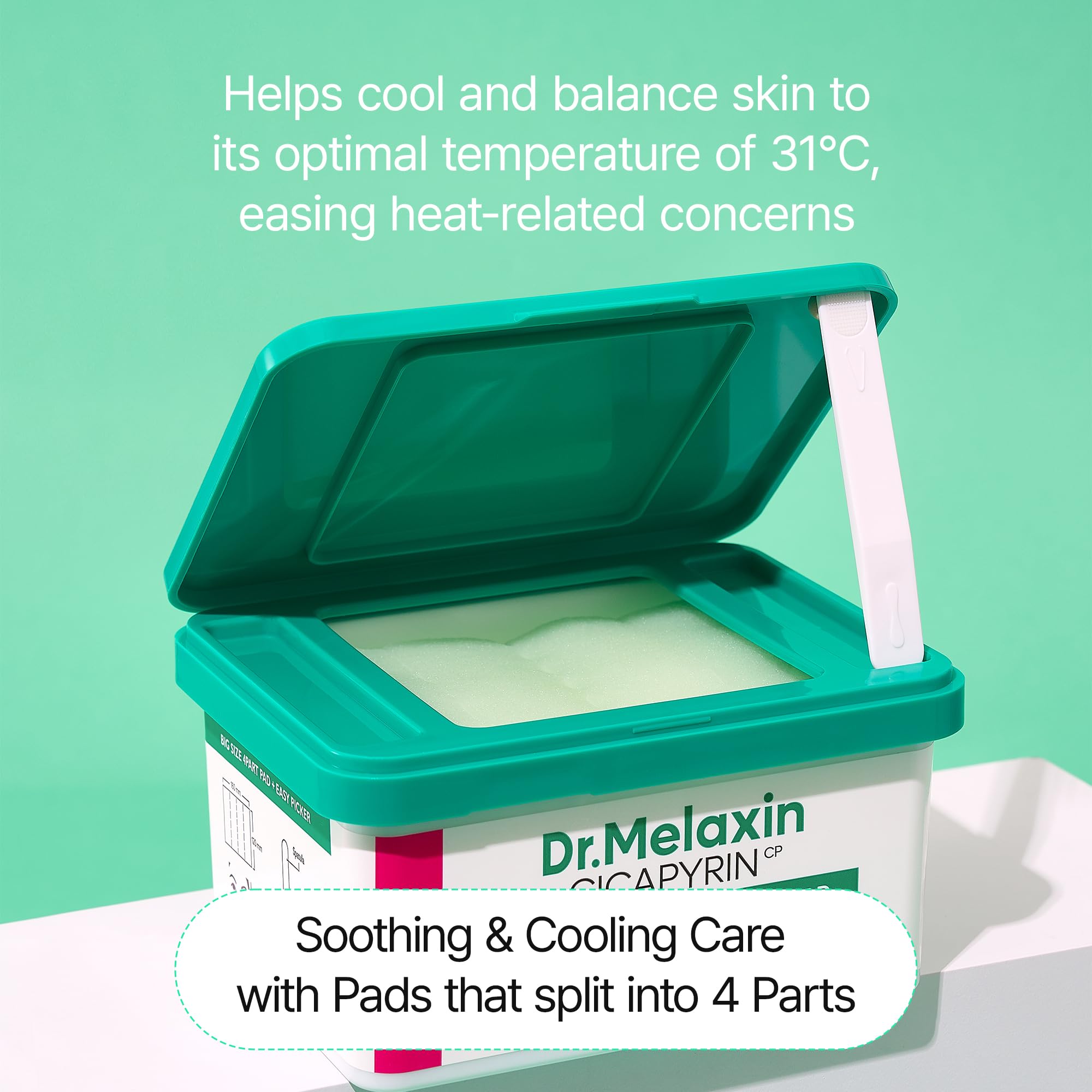 Dr.Melaxin Cicapyrin toner pad green ampoule with Centella Asiatica exosome
