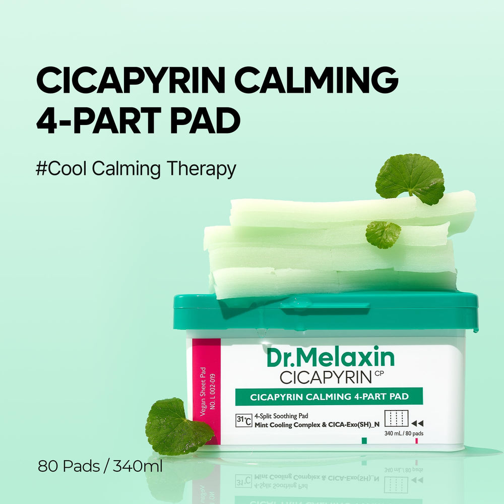 Dr.Melaxin Cicapyrin toner pad quad sections ready for targeted application