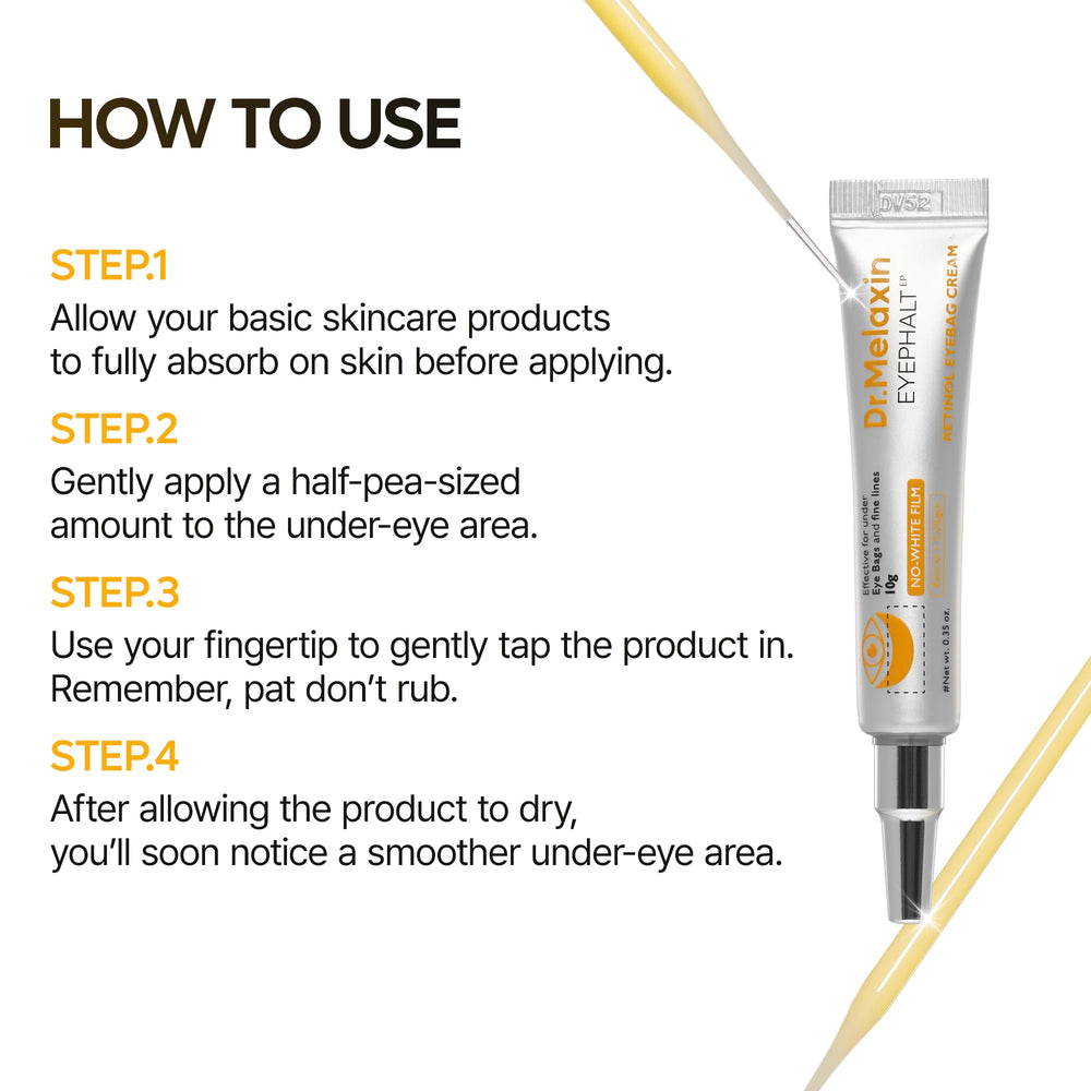 Makeup friendly Dr.Melaxin eyebag cream blends smoothly under makeup.