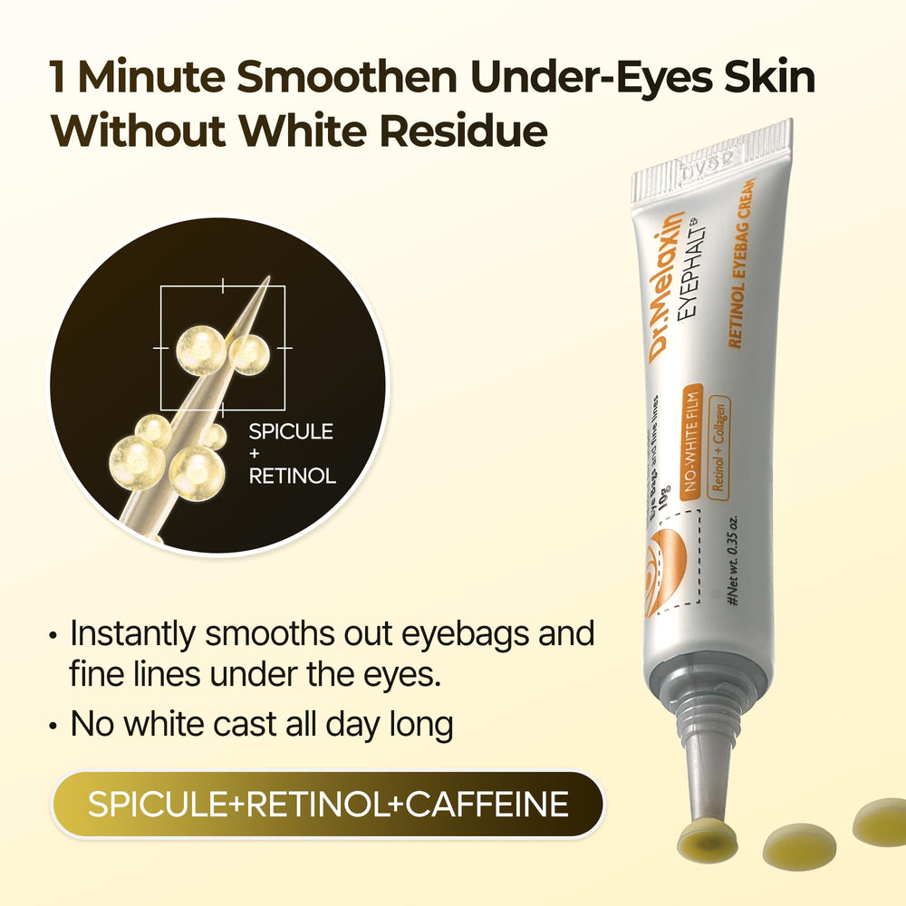 Dr.Melaxin eyebag cream featuring niacinamide for barrier support and tone balance.