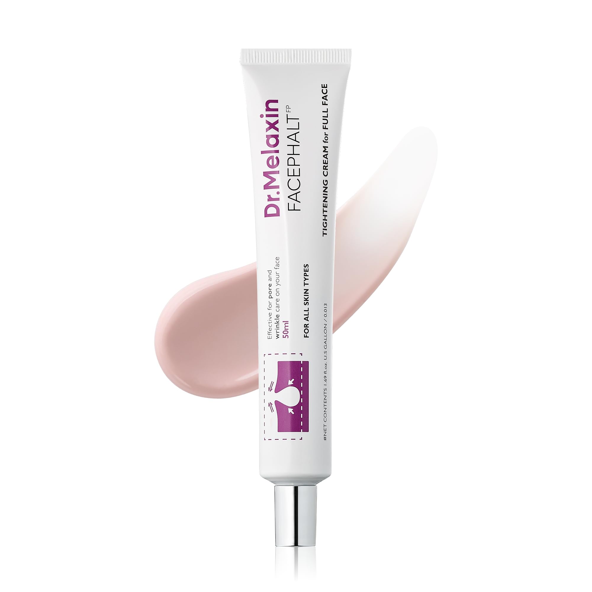 Dr. Melaxin Face Phalt Tightening Cream closeup showing pore tightening and smoothing