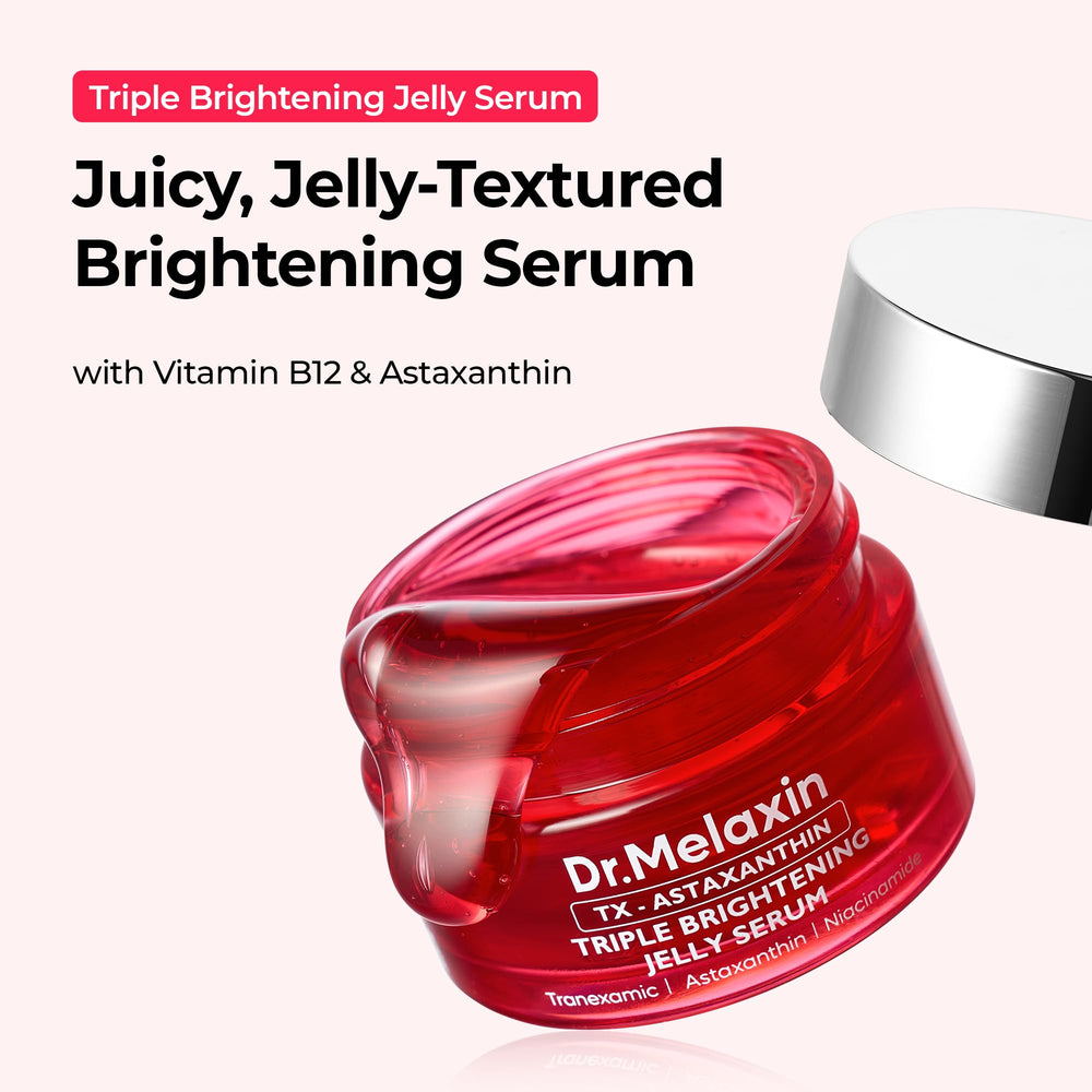 Dr.Melaxin Hydration jelly texture close-up showing lightweight finish.