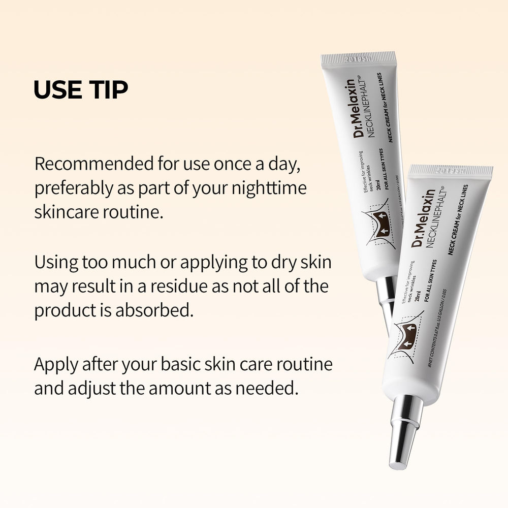 Dr. Melaxin Necklinephalt night ritual nourishes the neck area