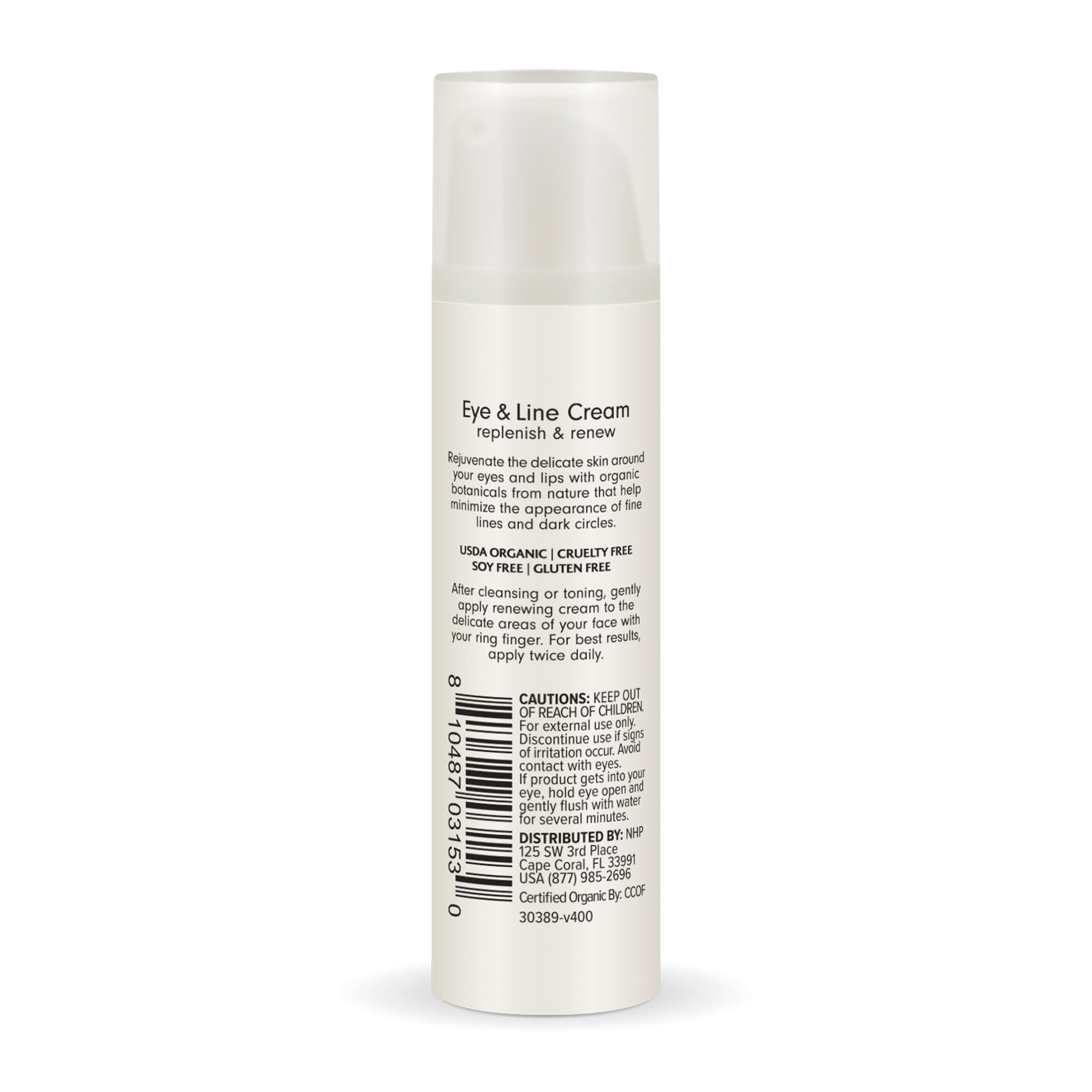 Dr. Mercola Ola Botanicals Eye Cream jar closeup showing creamy texture