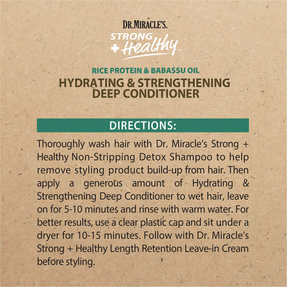 Dr. Miracle's coconut oil ingredient highlights deep conditioning.