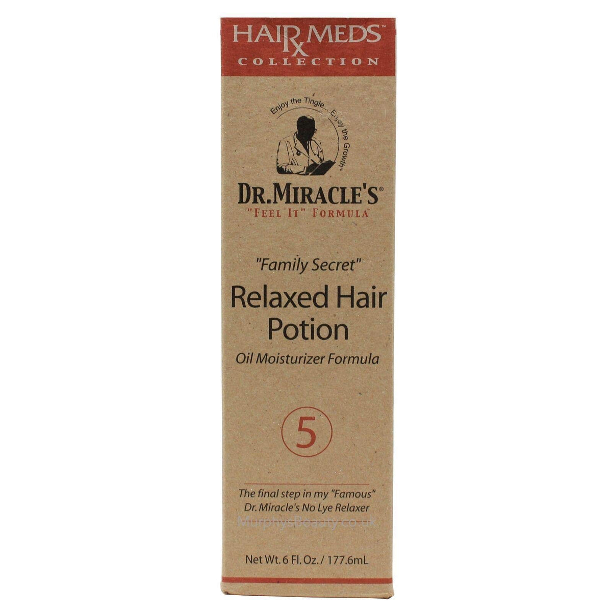 Dr. Miracle's Relaxed Hair Potion bottle, daily moisturizer for enhanced shine and strength