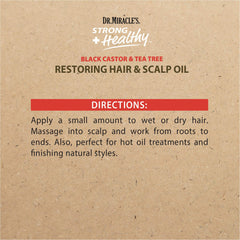 Dr. Miracle's Restoring Oil detangles hair during routine styling
