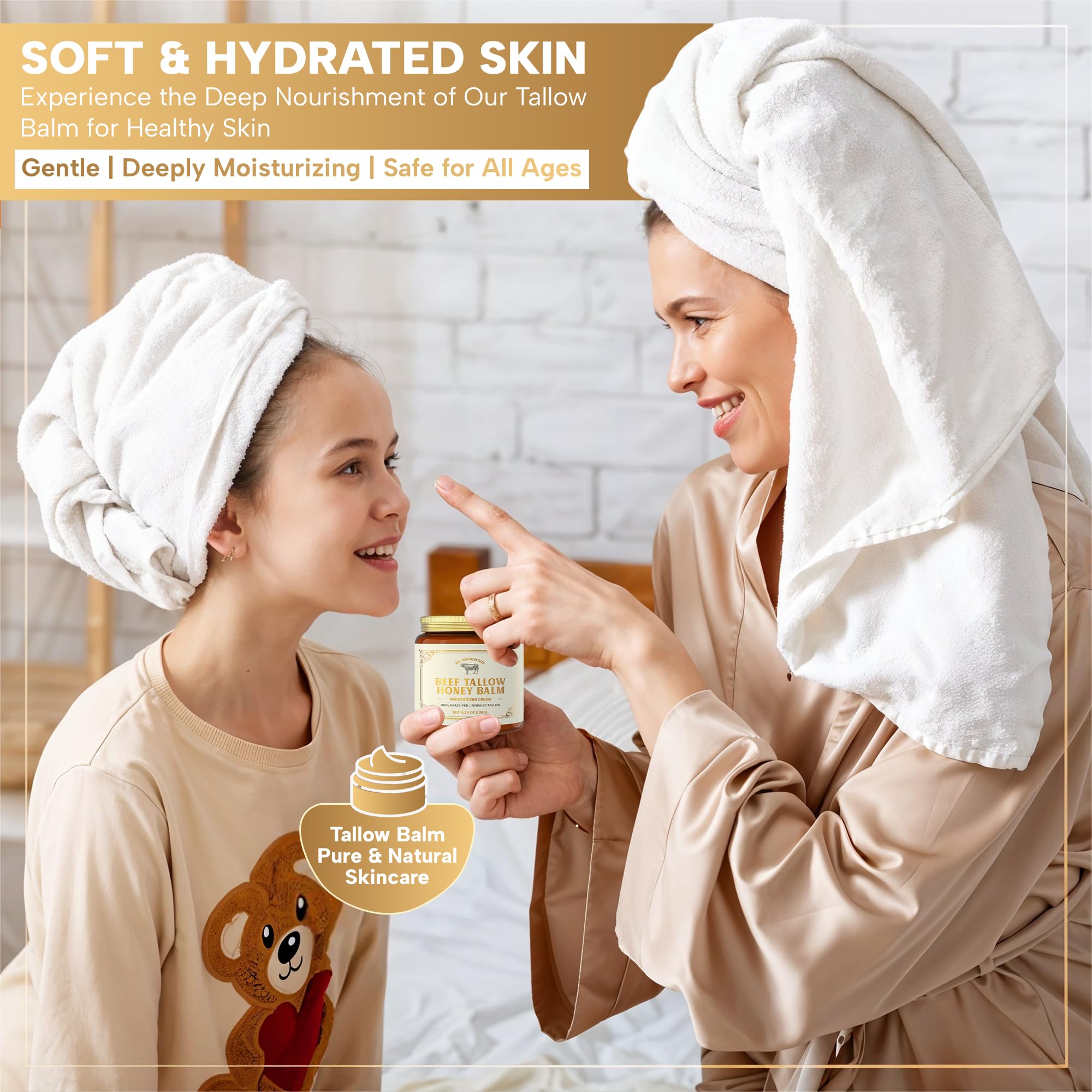 Dr. Miraculous organic ingredients label emphasizing clean, gentle skincare.
