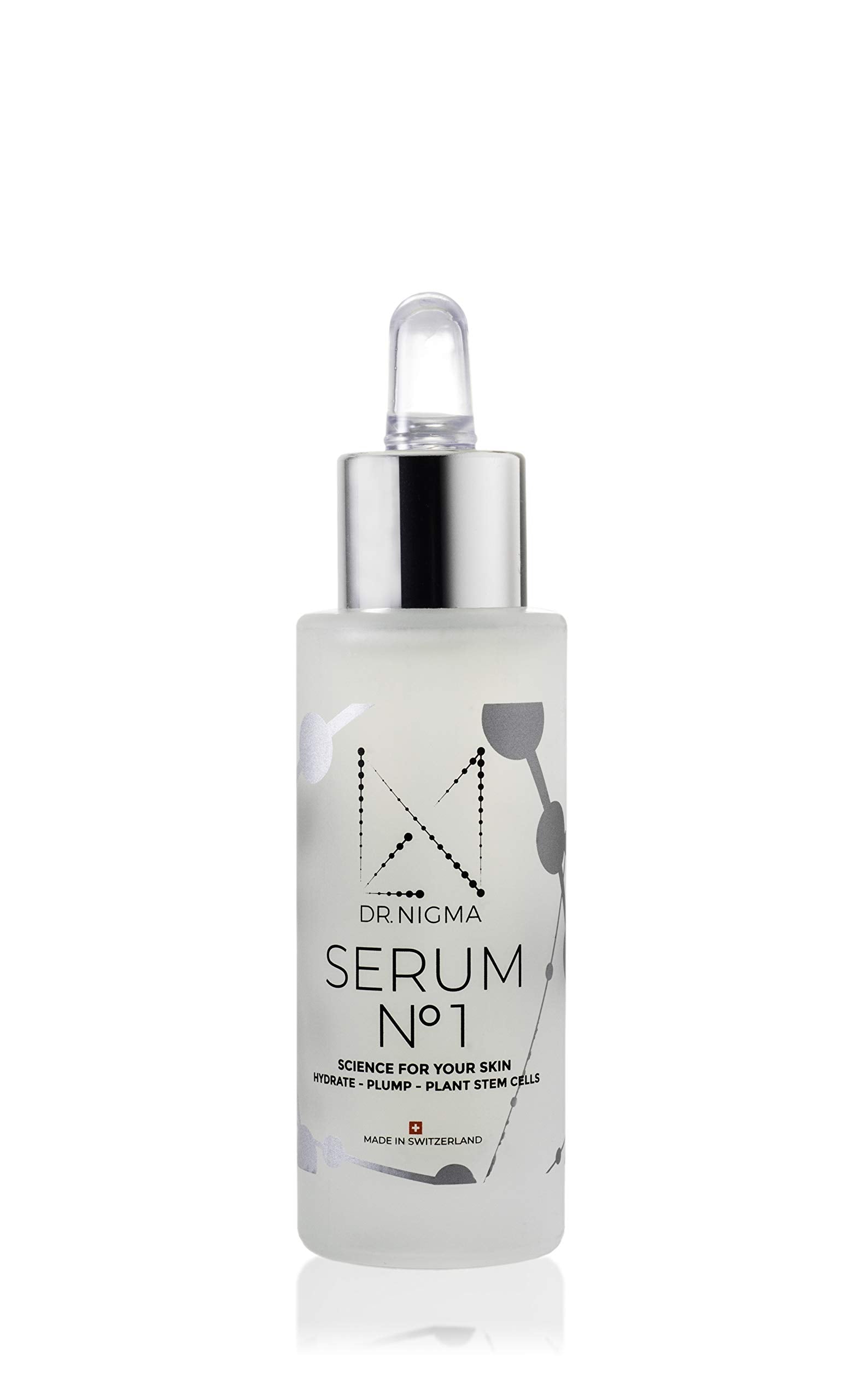 DR. Nigma Serum No 1 bottle showing hydration and a refreshing skincare moment