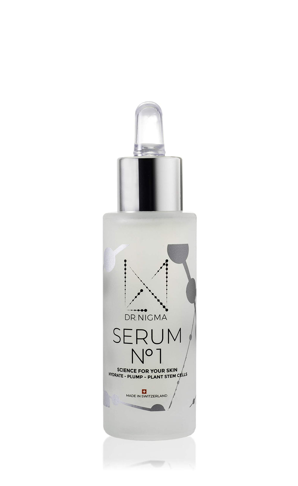 DR. Nigma Serum No 1 bottle showing hydration and a refreshing skincare moment