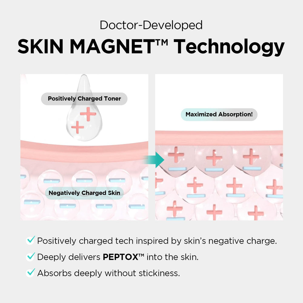 Dr.nineteen V.Peptox Jelly Toner packaging on display for vegan skincare
