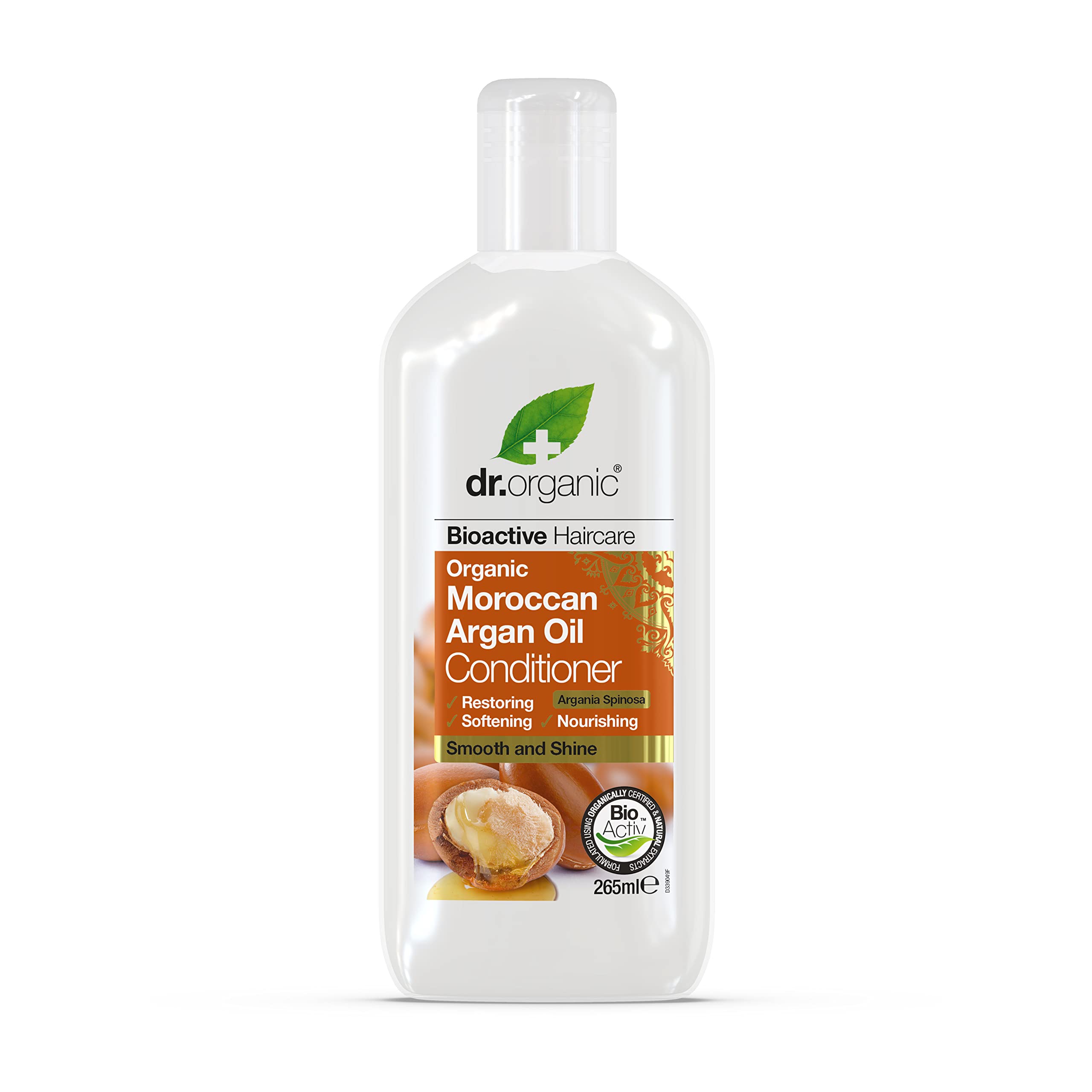 Dr. Organic Moroccan Argan Oil Conditioner bottle nourishes fine hair