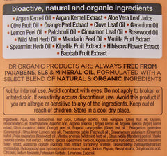 Dr. Organic Moroccan Argan Oil Conditioner ingredients close-up with argan oil