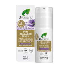 Dr Organic Pro Collagen Plus Bakuchiol bottle for daily skincare routine.