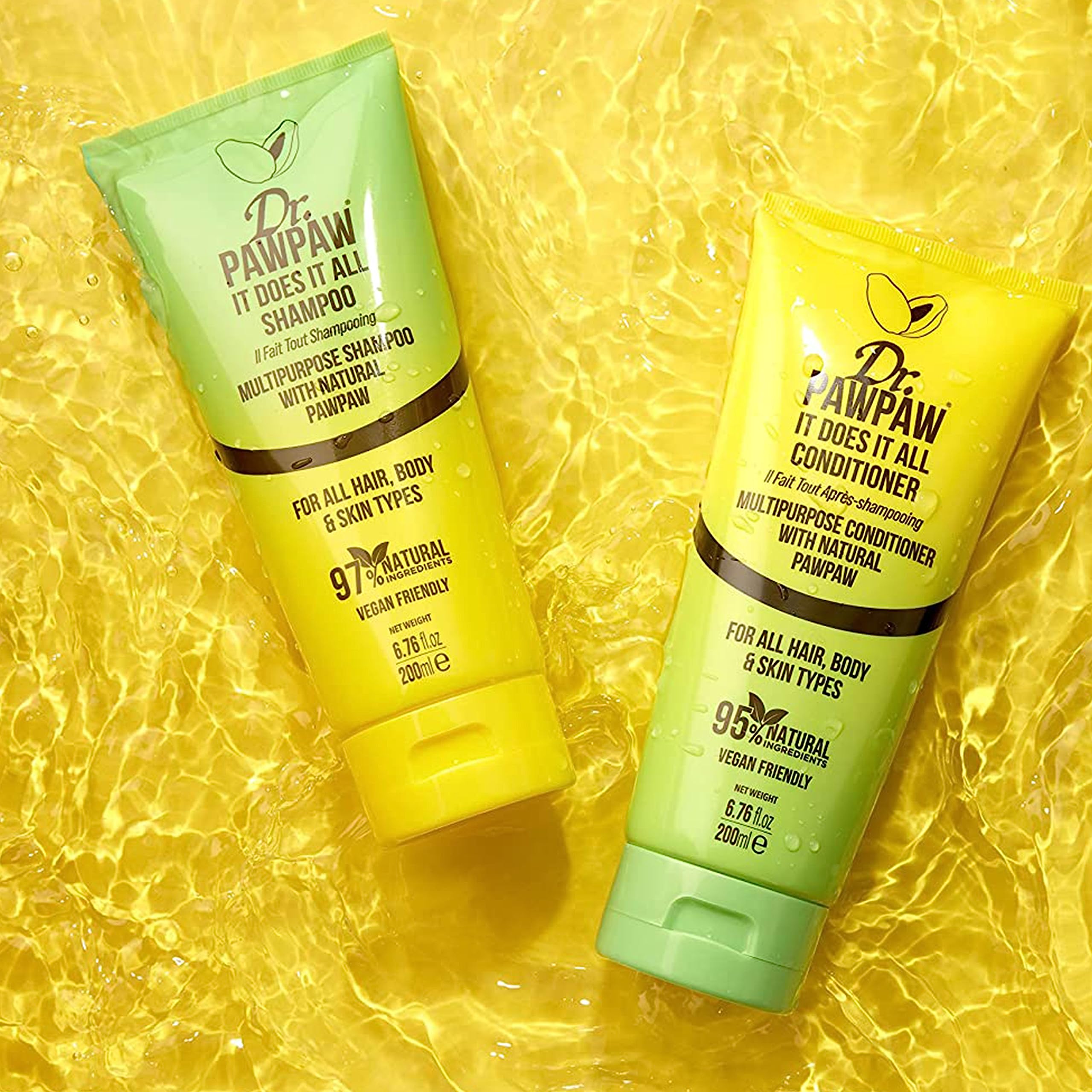 Dr. PAWPAW It Does It All Conditioner ingredients close-up mango aloe.