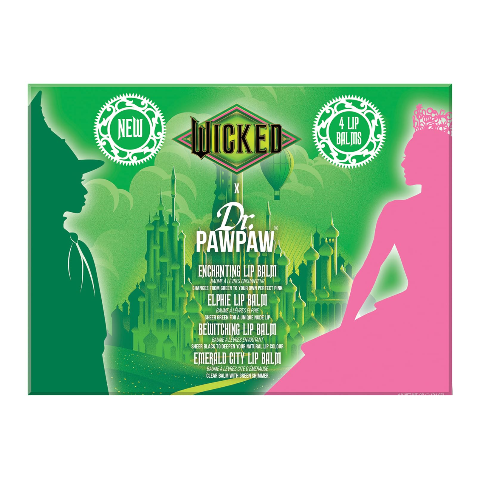 Dr. PawPaw Elphaba Wicked Enchanting lip balm hydrates lips with a soft tint