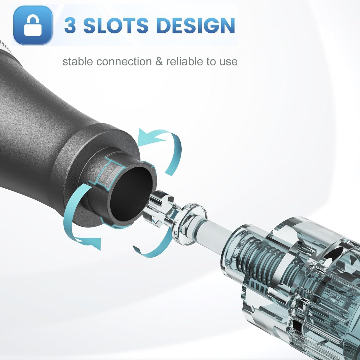 Dr Pen M8 cartridges on skin illustrating at-home application use