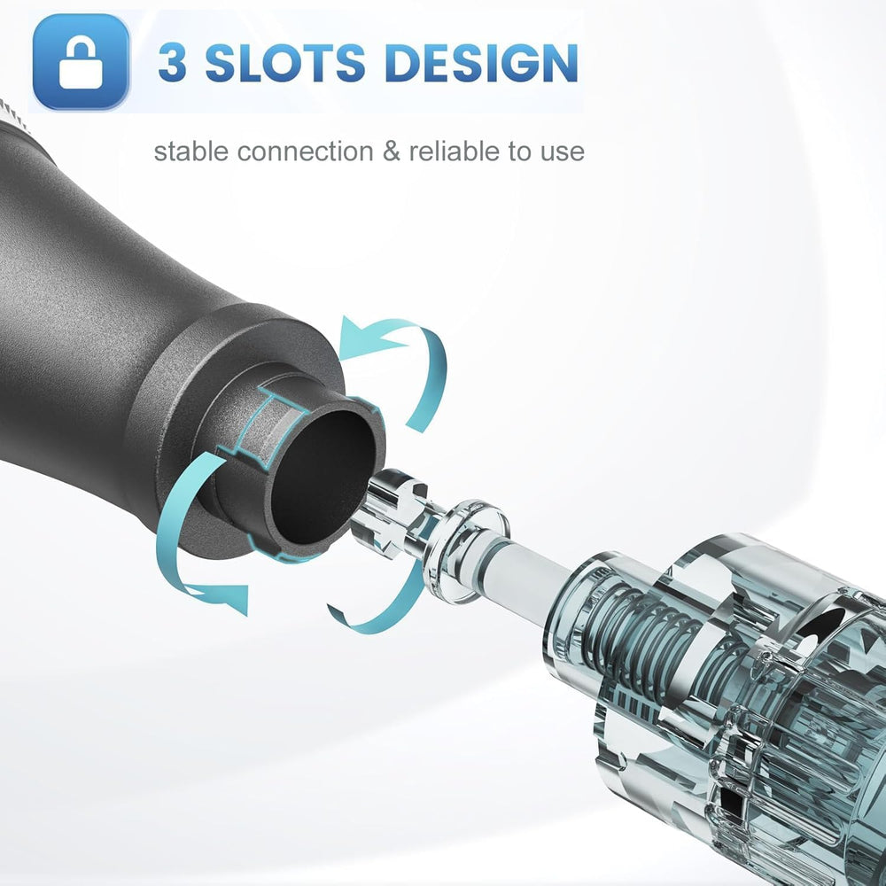 Dr Pen M8 cartridges on skin illustrating at-home application use